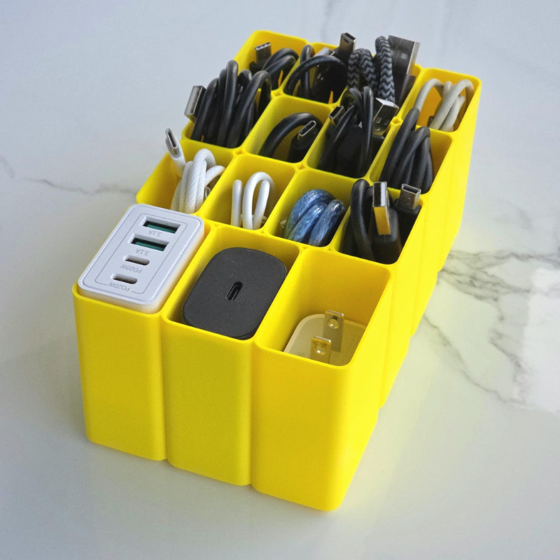 Deezy Store Cable Management Box - Neatly Organize Cables.