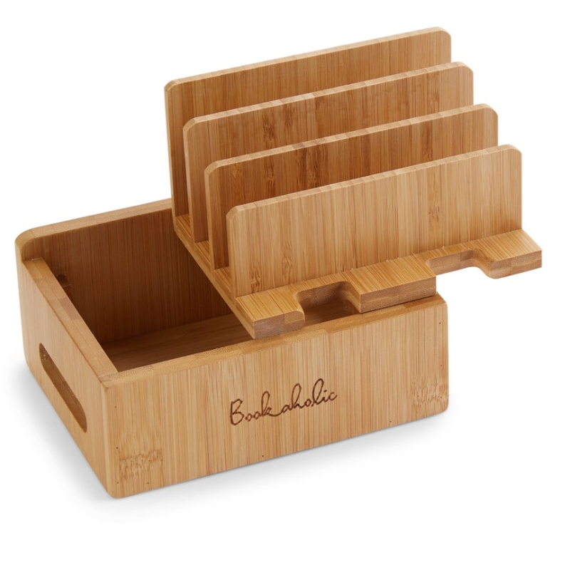 Bamboo Charging Station & Cord Organizer - Sleek, Eco-Friendly Cable Management for All Your Devices.