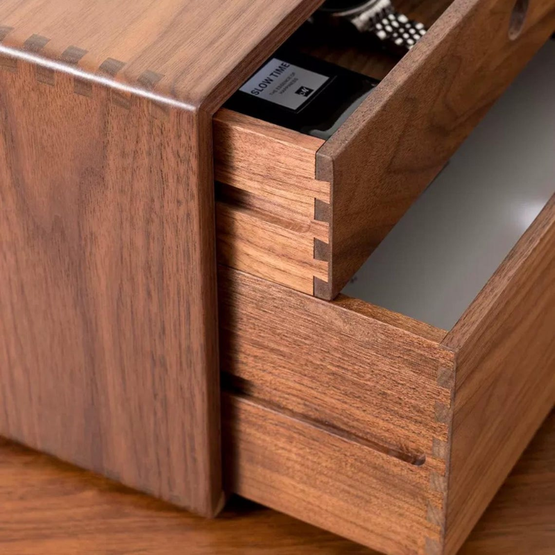 Premium Two-Tier Wooden Desktop Organizer with Built-in Drawer for Office Documents.