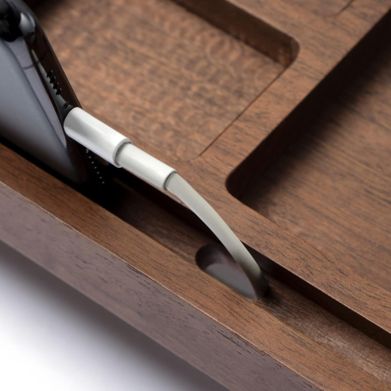 Deezy Store Walnut Desk Organizer – Sleek, Multi-Compartment Organizer for a Clutter-Free Desk.