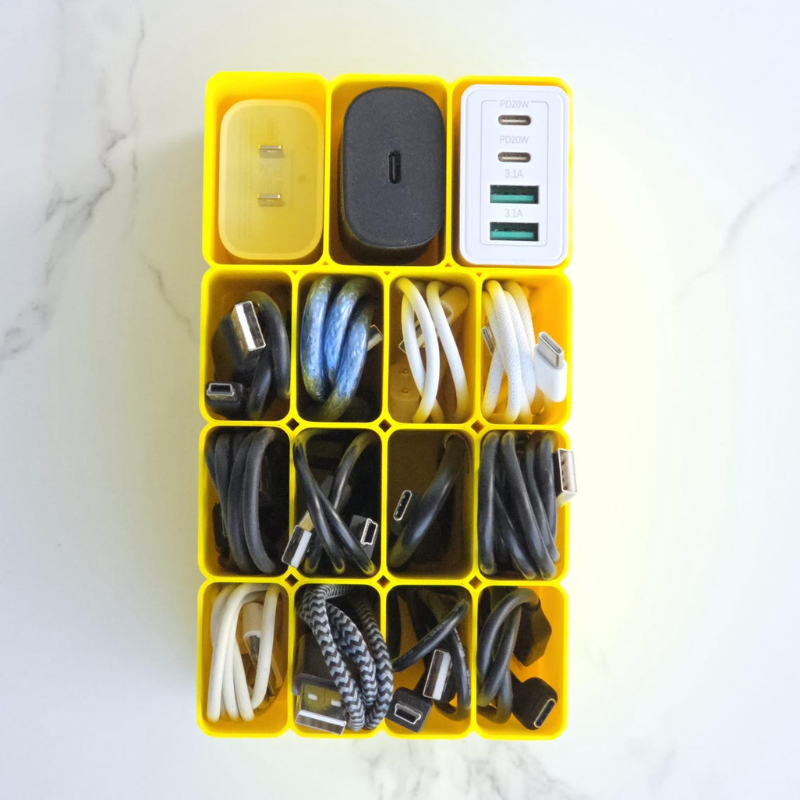 Deezy Store Cable Management Box - Neatly Organize Cables.