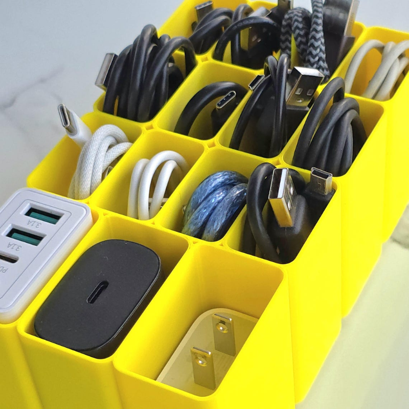Deezy Store Cable Management Box - Neatly Organize Cables.