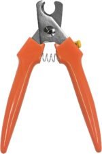 Heavy Duty Dog Nail Clippers for Large Dogs and Cats, Replaceable Blade, Non-Slip Grip, (Ornage)