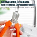 Heavy Duty Dog Nail Clippers for Large Dogs and Cats, Replaceable Blade, Non-Slip Grip, (Ornage) - Image 4